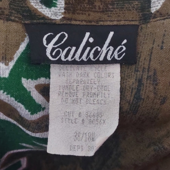 Caliché Brown Green Tribal Abstract - Picture 8 of 13